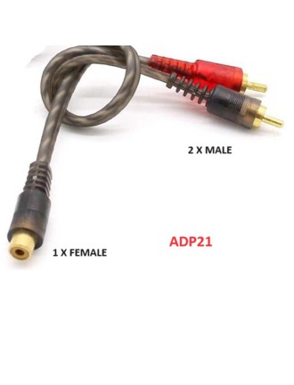 1 Female RCA To 2 Male RCA Splitter